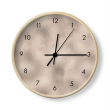 Load image into Gallery viewer, Cream Beige Wood Designer wall clock