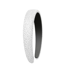 Load image into Gallery viewer, White and Dots Leather Headband