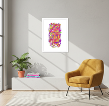Load image into Gallery viewer, Abstract colour splash framed matte paper poster