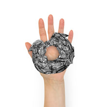 Load image into Gallery viewer, Black white and gray Recycled Scrunchie