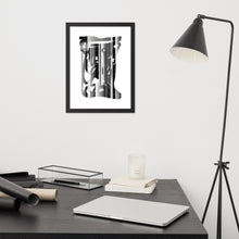 Load image into Gallery viewer, Black Abstract Framed matte paper Art