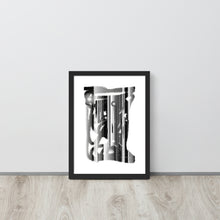 Load image into Gallery viewer, Black Abstract Framed matte paper Art