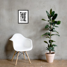 Load image into Gallery viewer, Black Abstract Framed matte paper Art