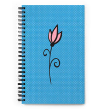 Load image into Gallery viewer, Pink flower Spiral notebook
