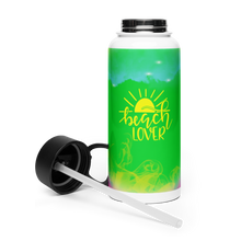 Load image into Gallery viewer, Beach Lover Stainless steel water bottle with a straw lid