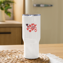 Load image into Gallery viewer, Hearts Travel mug with a handle