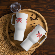 Load image into Gallery viewer, Hearts Travel mug with a handle