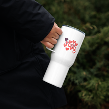 Load image into Gallery viewer, Hearts Travel mug with a handle