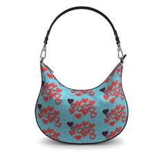 Load image into Gallery viewer, Hearts Curve Hobo Designer Bag