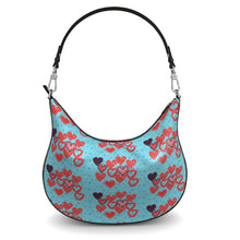 Load image into Gallery viewer, Hearts Curve Hobo Designer Bag