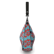 Load image into Gallery viewer, Hearts Curve Hobo Designer Bag