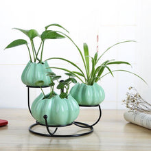 Load image into Gallery viewer, Ceramic and iron flowerpot vase OUT OF STOCK