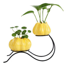 Load image into Gallery viewer, Ceramic and iron flowerpot vase OUT OF STOCK