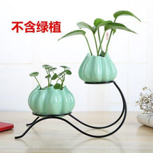 Load image into Gallery viewer, Ceramic and iron flowerpot vase OUT OF STOCK