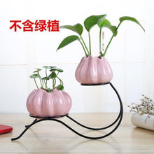 Load image into Gallery viewer, Ceramic and iron flowerpot vase OUT OF STOCK