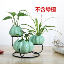 Load image into Gallery viewer, Ceramic and iron flowerpot vase OUT OF STOCK