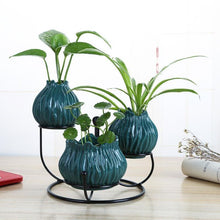 Load image into Gallery viewer, Ceramic and iron flowerpot vase OUT OF STOCK