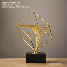 Load image into Gallery viewer, Gold and white tones geometric designs ornaments OUT OF STOCK
