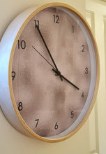 Load image into Gallery viewer, Cream Beige Wood Designer wall clock
