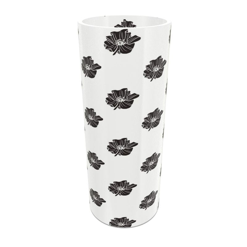 Poppies glass vase