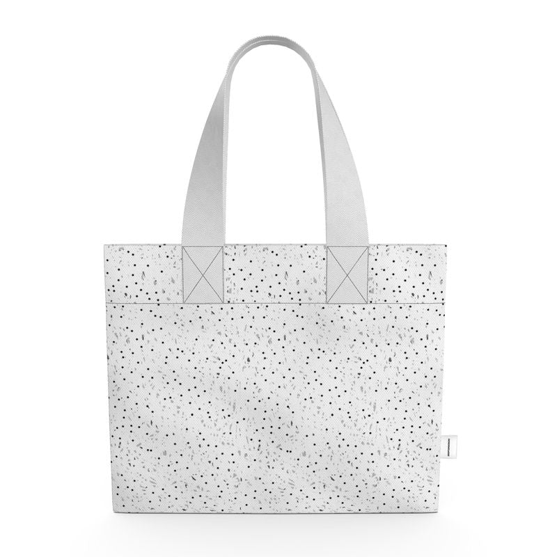Shoptopdesigns White and dots Tote bag