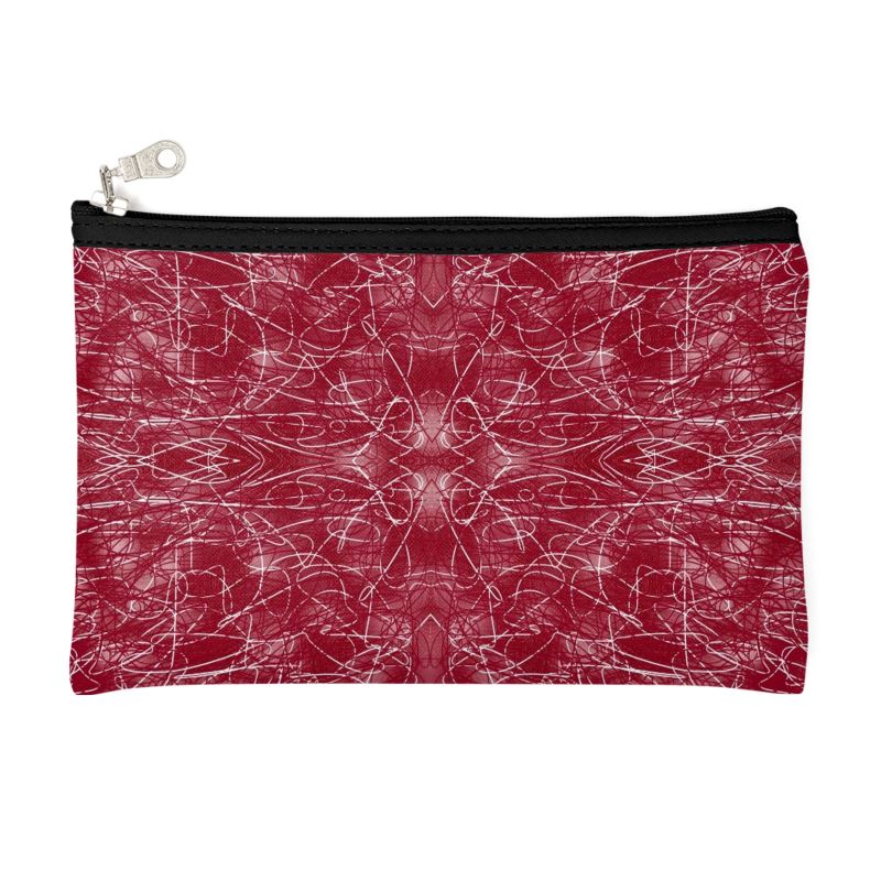 Red lines abstract Zip Pouch