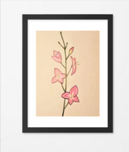 Load image into Gallery viewer, Pink flowers Framed matte paper poster
