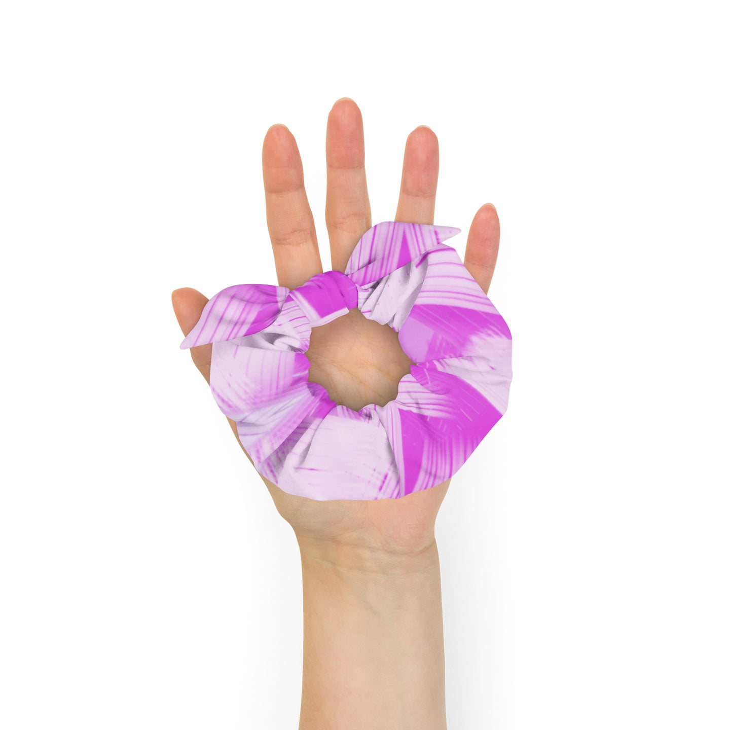 Pink lines Recycled Scrunchie