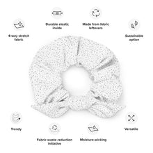 Load image into Gallery viewer, White and Dots Mini Shoptopdesigns Recycled Scrunchie
