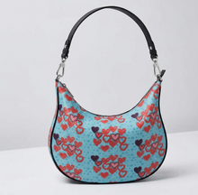 Load image into Gallery viewer, Hearts Curve Hobo  Designer Bag
