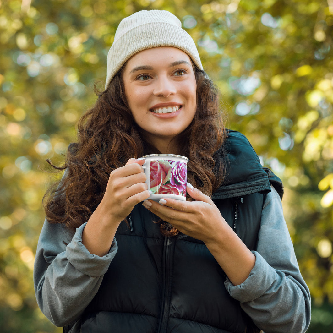 Floral Enamel Mug