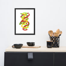 Load image into Gallery viewer, Abstract colour spirals Framed matte paper art
