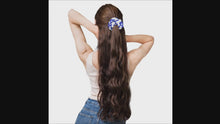 Load and play video in Gallery viewer, Blue and white Eco Scrunchie

