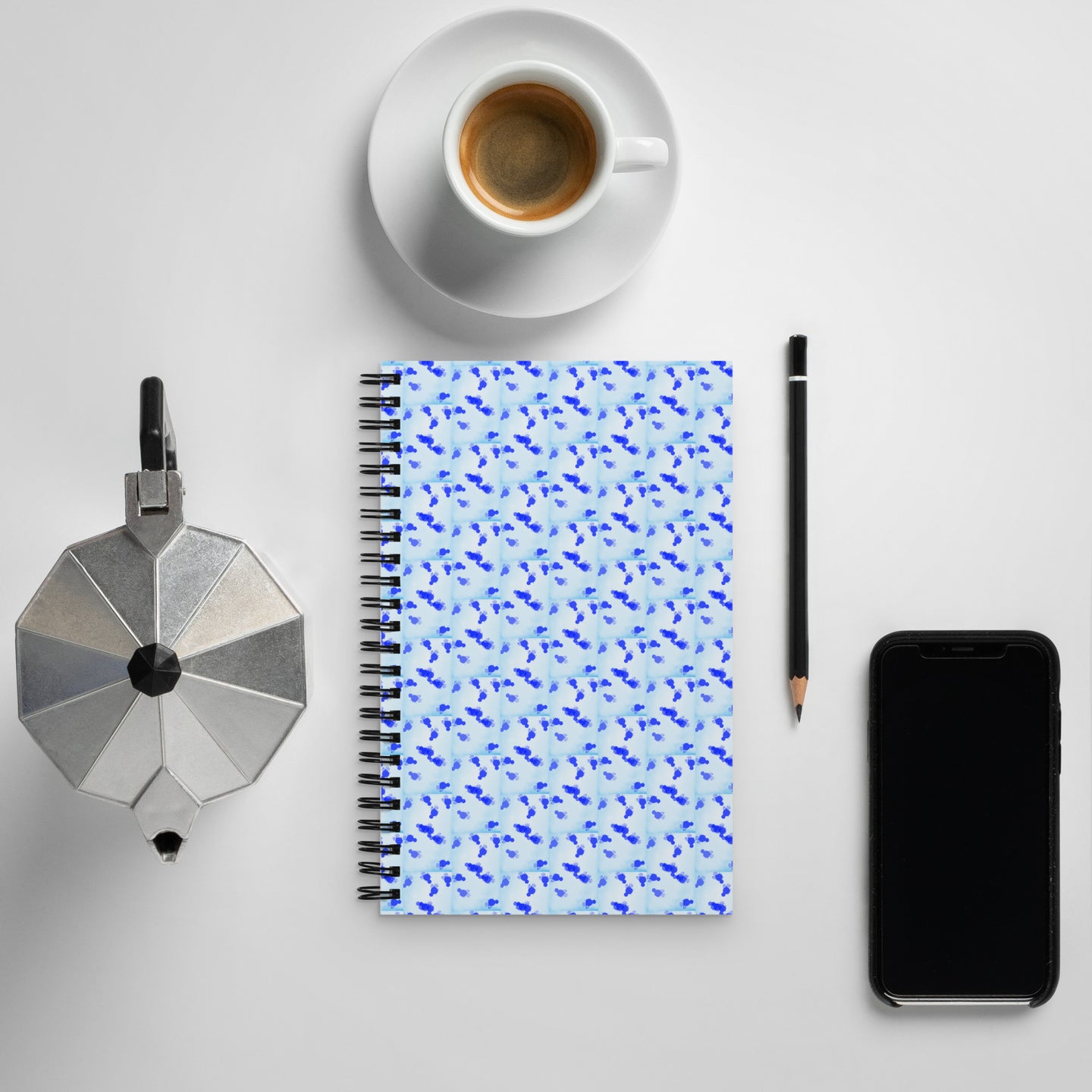 Shoptopdesigns Light Blue Spiral notebook