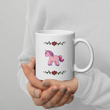 Load image into Gallery viewer, Pretty Unicorn White glossy mug
