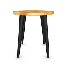 Load image into Gallery viewer, Gold and black round side table
