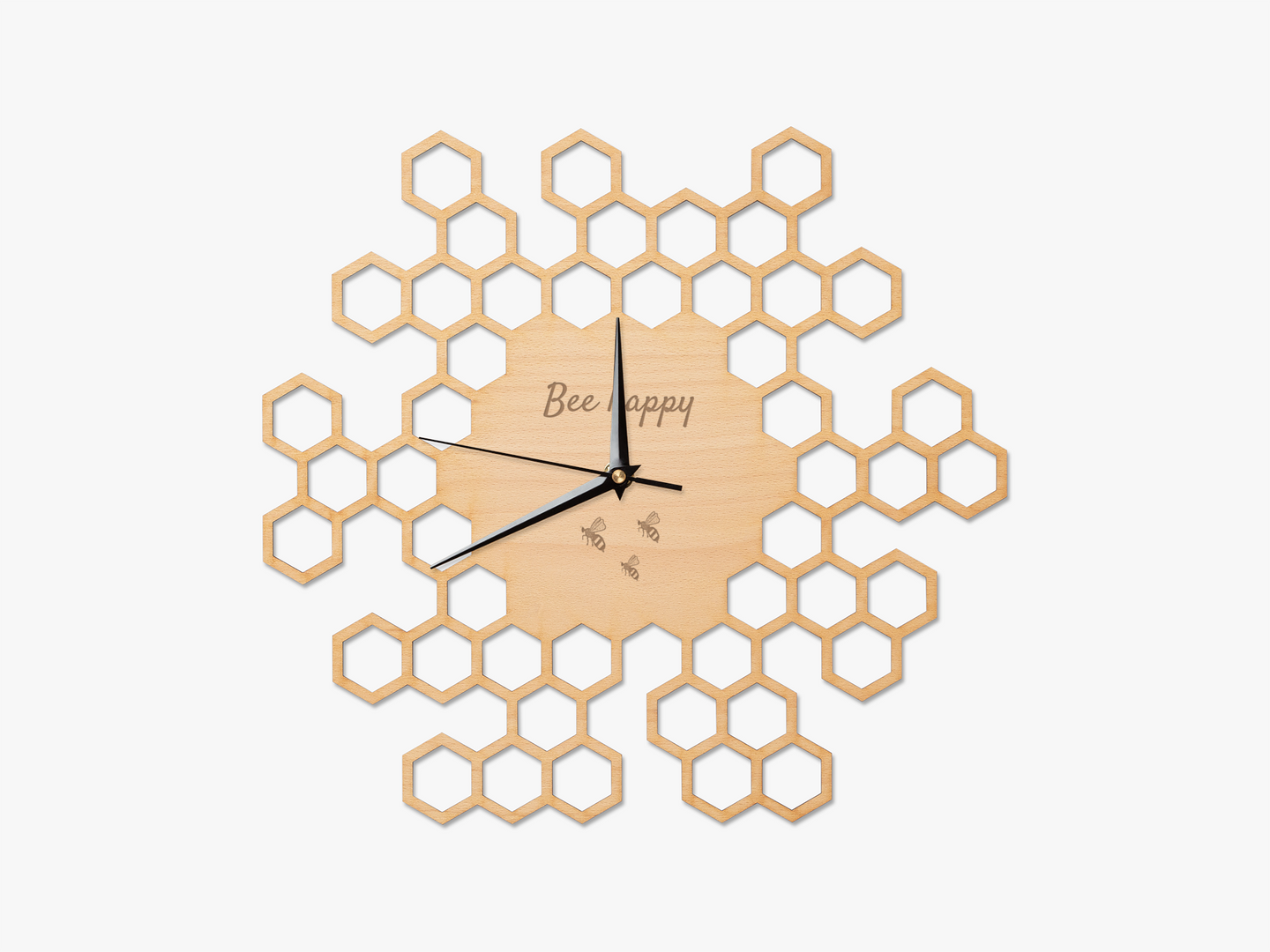Bee happy Honeycomb wooden wall clock SOLD OUT