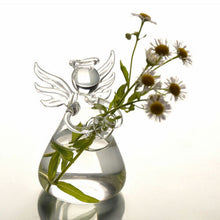 Load image into Gallery viewer, Glass Angel Shape Flower Plant Hanging Vase
