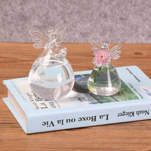 Load image into Gallery viewer, Glass Angel Shape Flower Plant Hanging Vase
