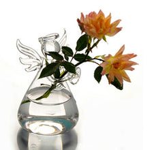 Load image into Gallery viewer, Glass Angel Shape Flower Plant Hanging Vase
