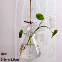 Load image into Gallery viewer, Glass Angel Shape Flower Plant Hanging Vase
