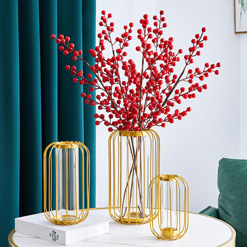 Hydroponics and gold tone iron flower vase OUT OF STOCK