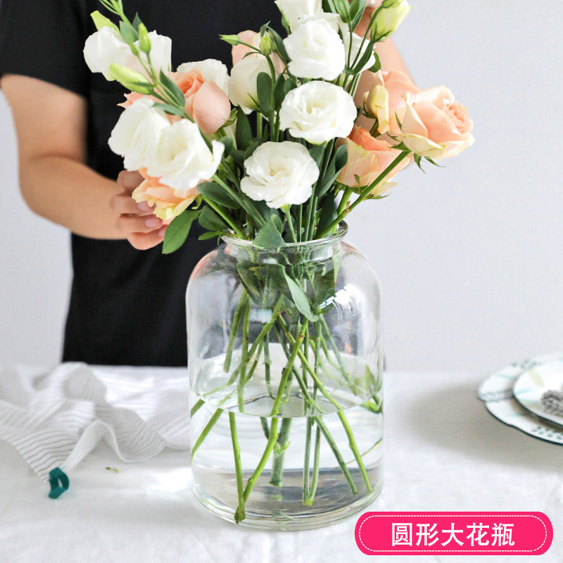 Big circular glass vase OUT OF STOCK