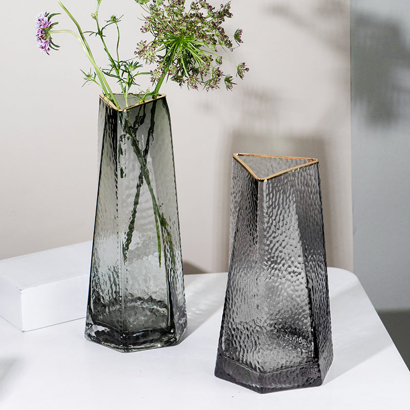 Triangular Luxury Glass vase