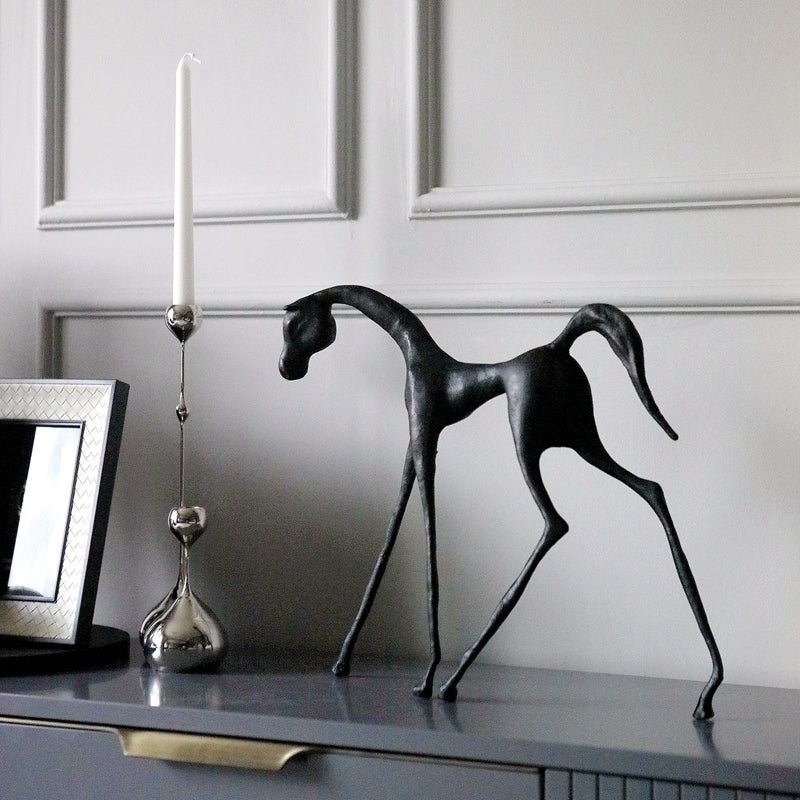 Light luxury modern Glass Floral apparatus Flower art and  Horse ornament OUT OF STOCK