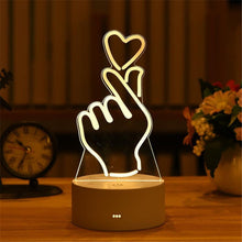Load image into Gallery viewer, 3D Lamp Acrylic USB LED Night Lights Neon Sign Lamp Xmas Christmas Decorations for Home Bedroom Birthday Decor Wedding Gifts
