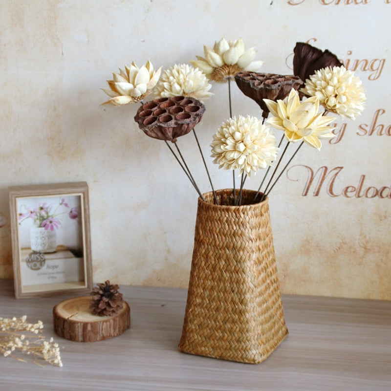 Rattan Straw weaving Flower vase OUT OF STOCK