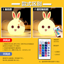 Load image into Gallery viewer, Plug in charge colorful Cute rabbit night lamp OUT OF STOCK
