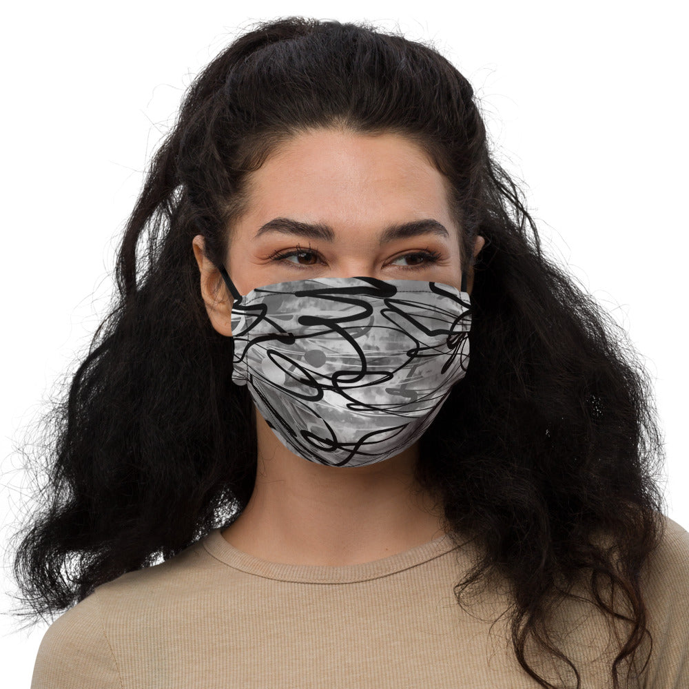 Premium face mask - Grey and black