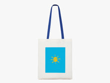 Load image into Gallery viewer, Sunny Tote bag with blue handles SOLD OUT
